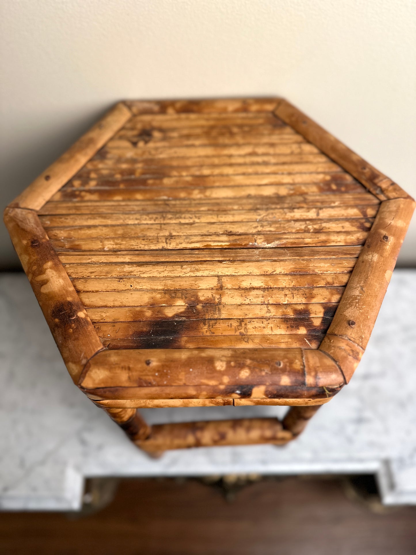 Vintage Bamboo Riser / Plant Stand