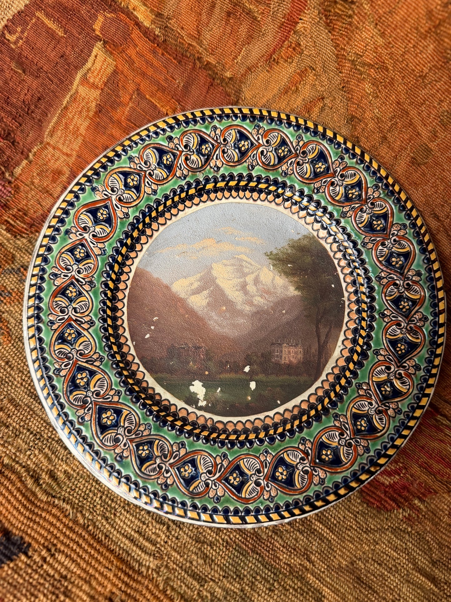 Antique Hand Painted Thoune Plate