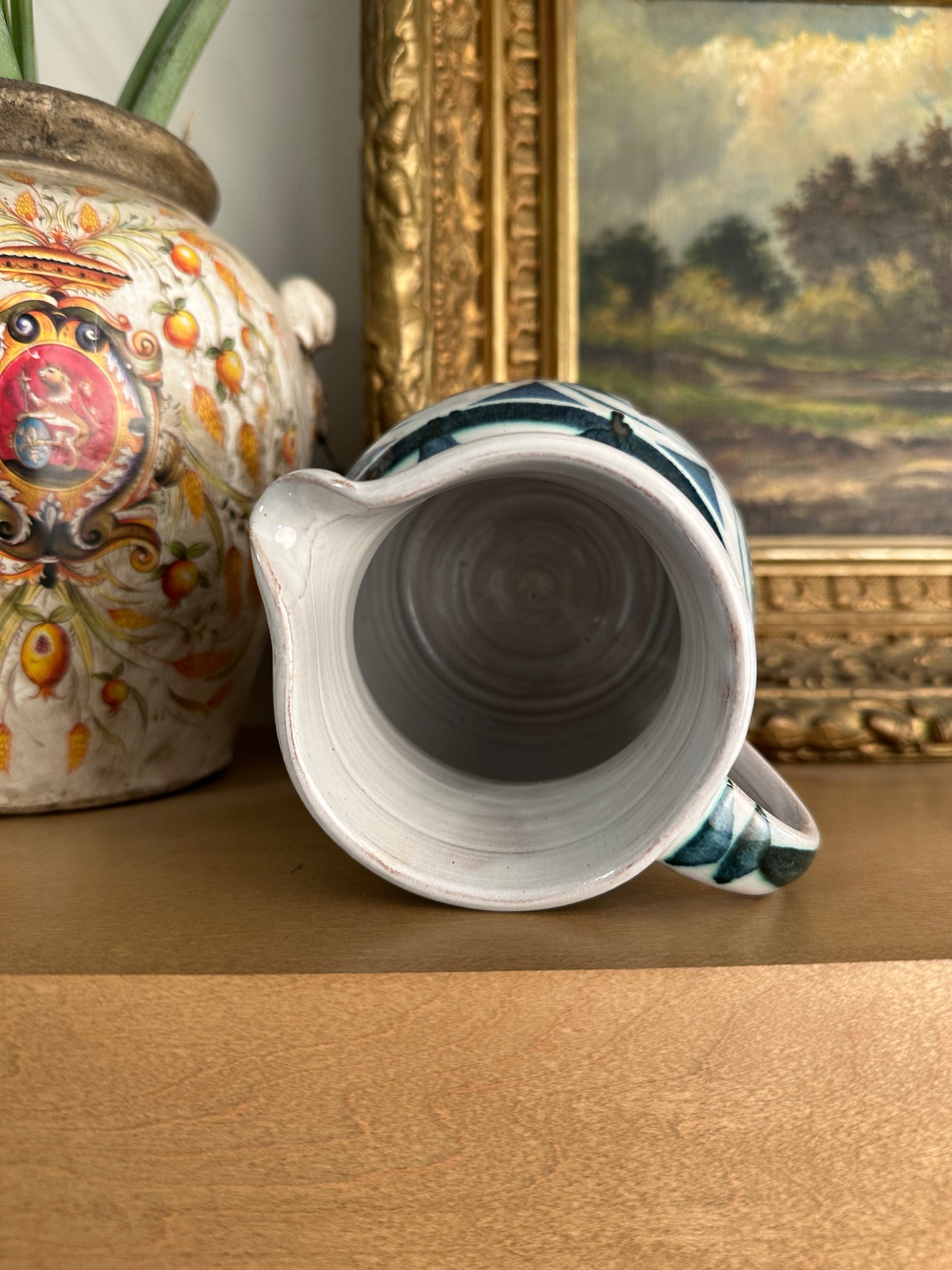 Hand-Painted Studio Pottery Jug