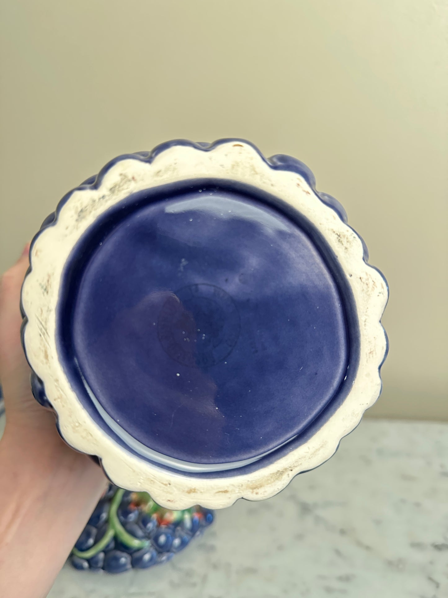 Vintage Bordallo Pinheiro Grape Jar with Lid