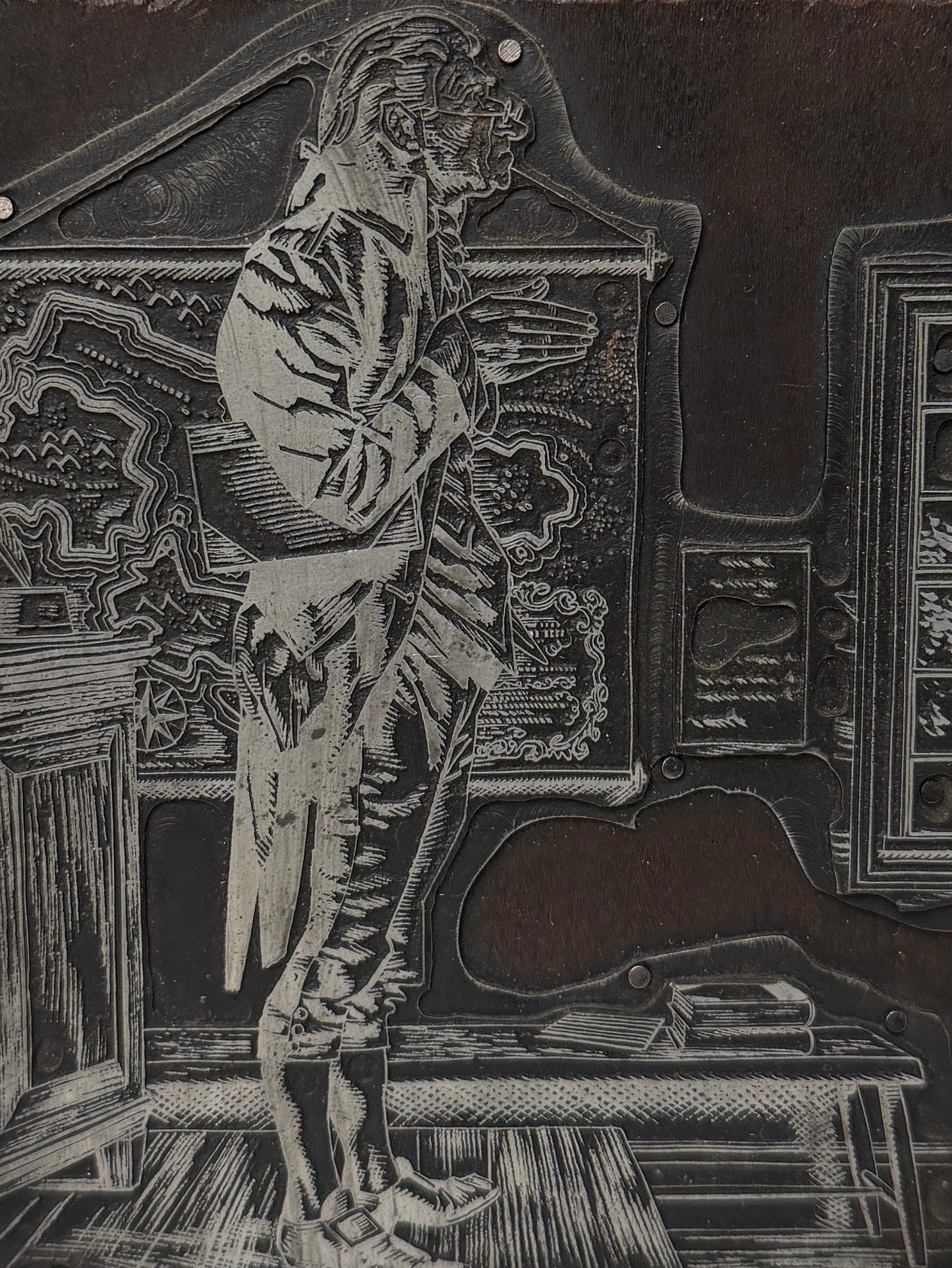 Vintage Engraved Printing Block
