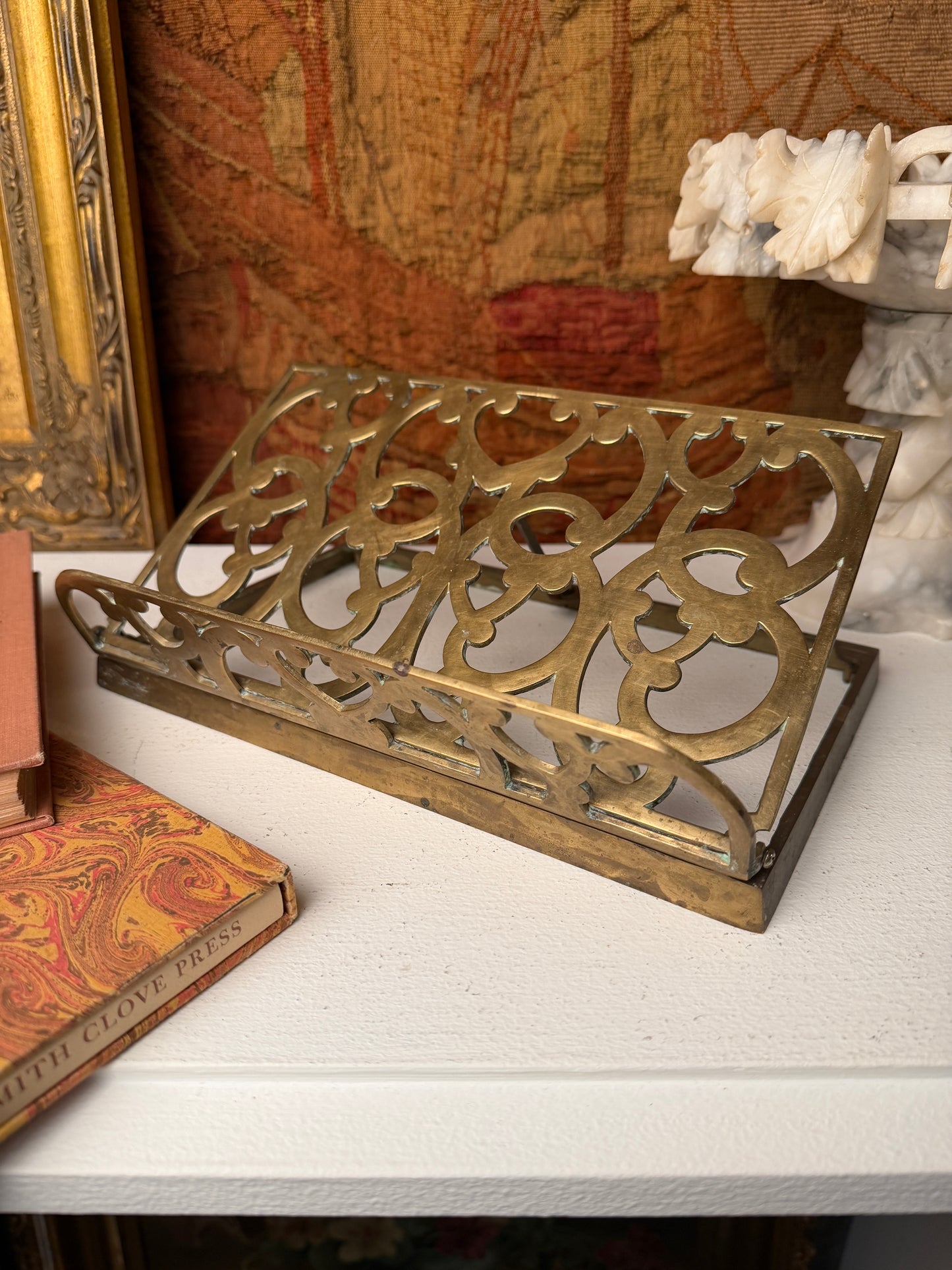 Vintage Brass Book Holder