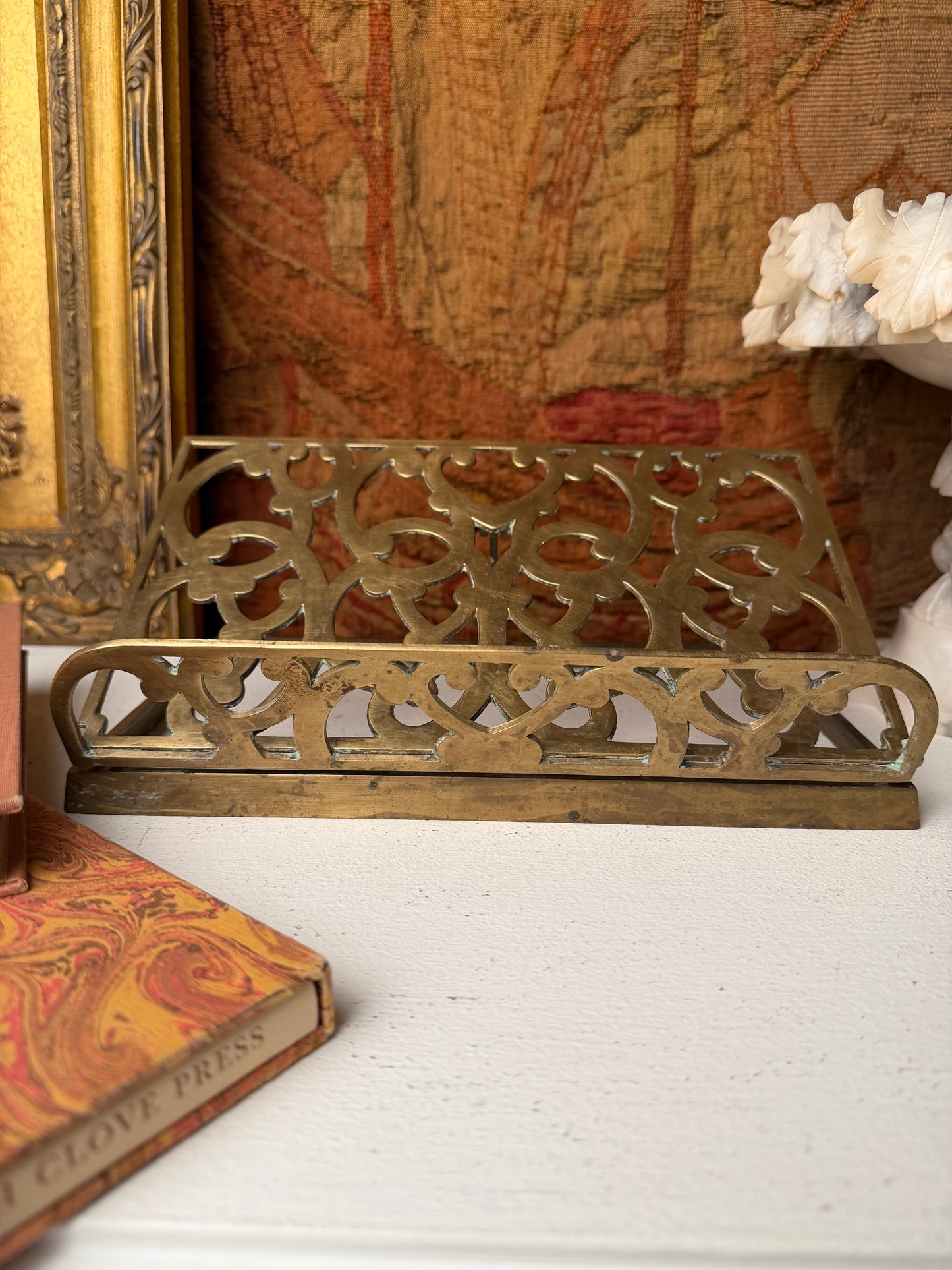 Vintage Brass Book Holder