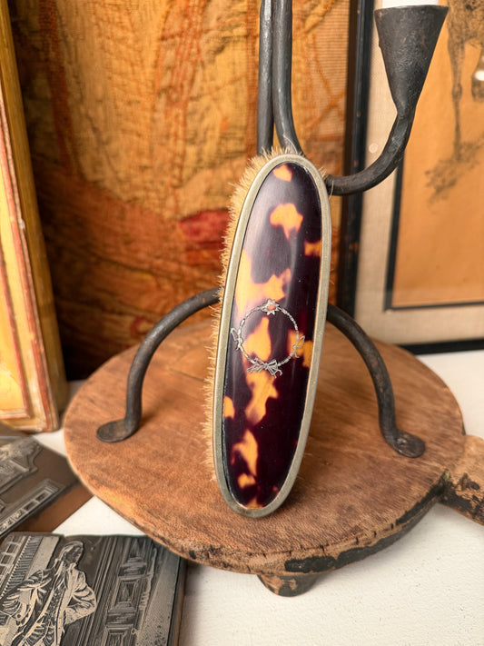 Vintage Faux Tortoiseshell Clothes Brush