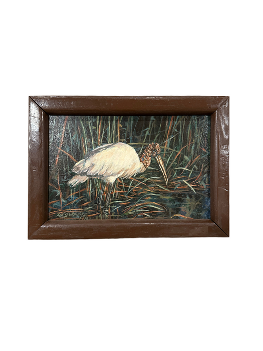 Vintage Pelican Painting