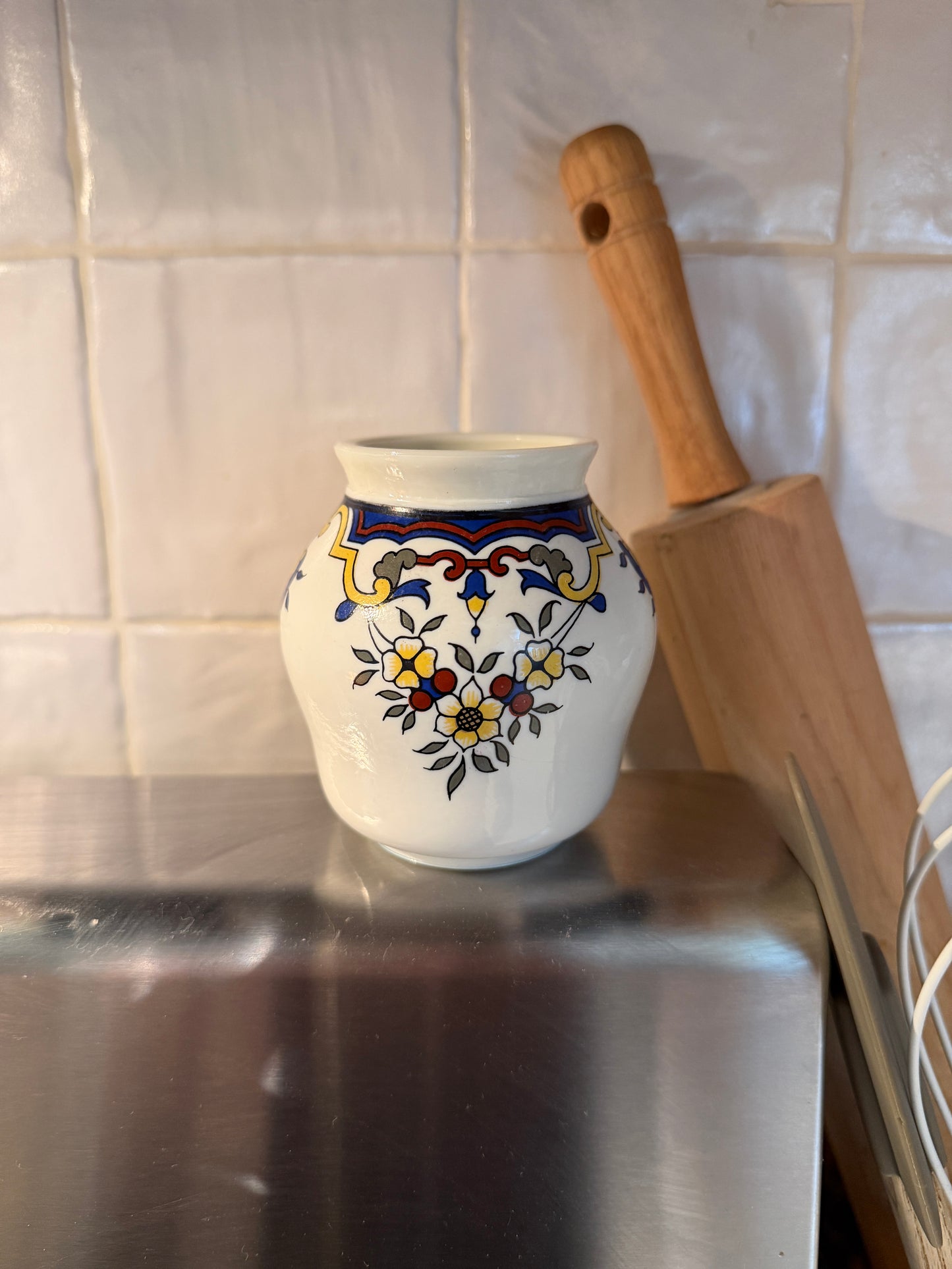 Vintage French Moutarde Bocquet Yvetot Stoneware Mustard Pot