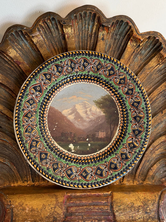 Antique Hand Painted Thoune Plate
