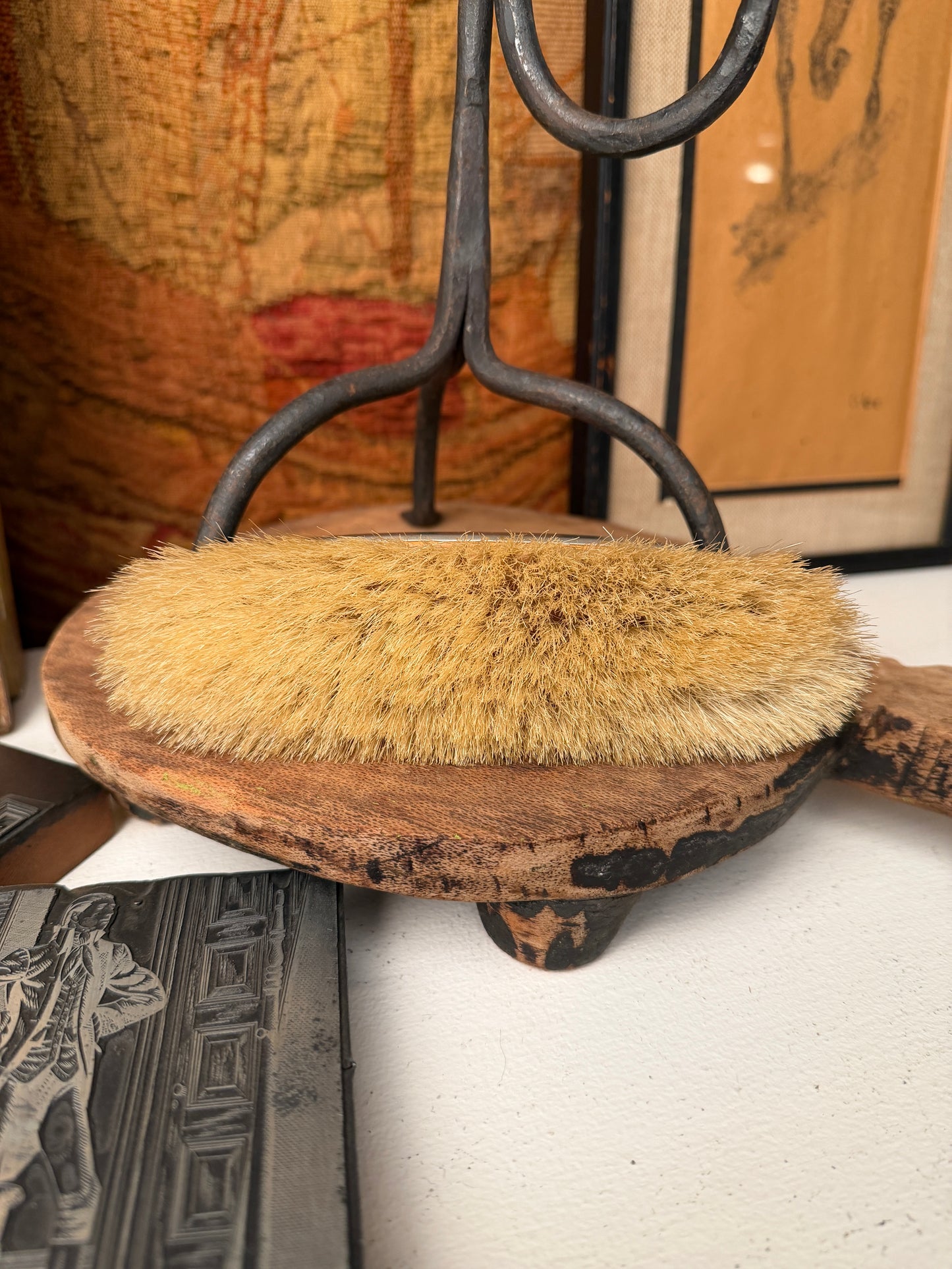 Vintage Faux Tortoiseshell Clothes Brush