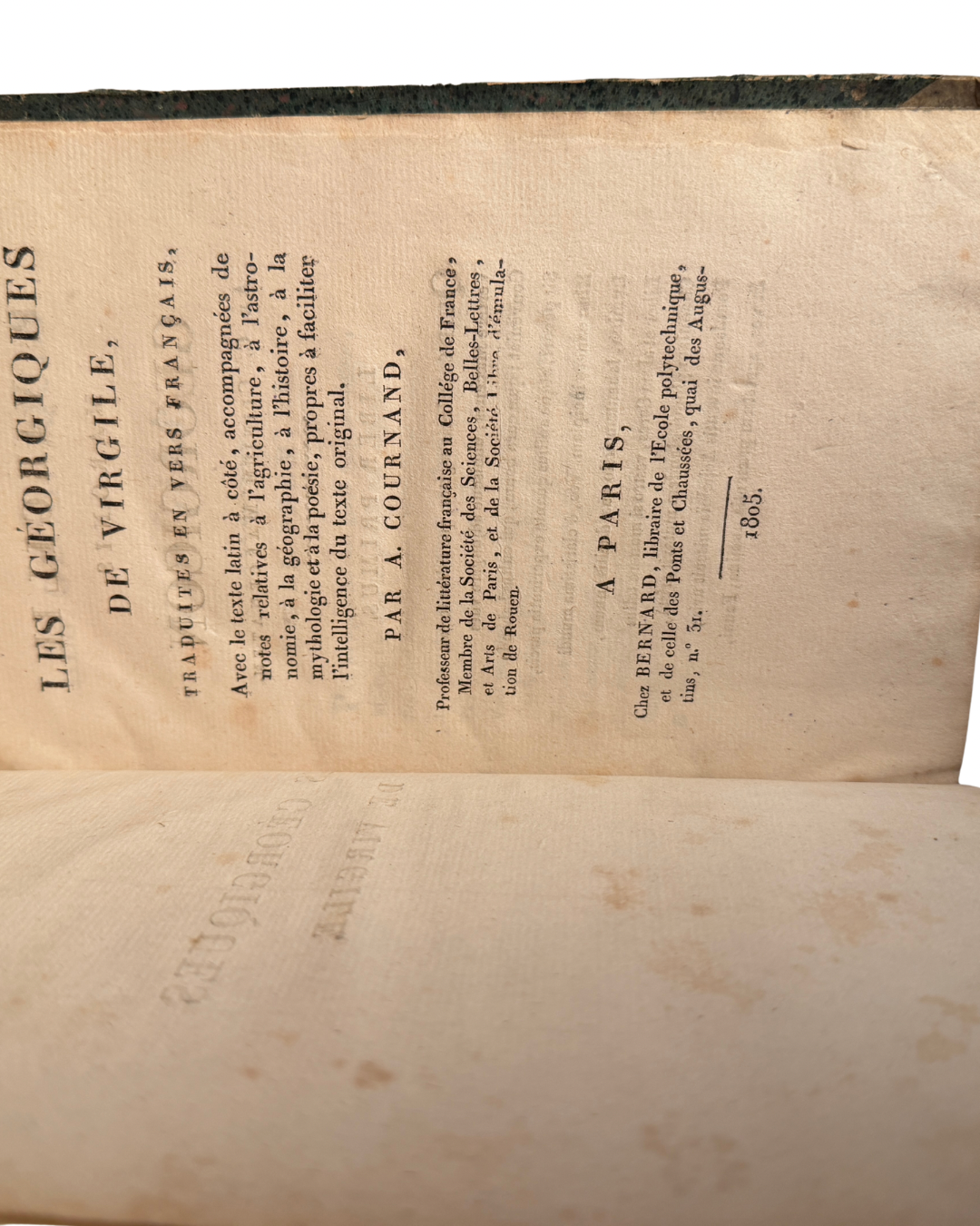 Antique 1805 French & Latin Book – The Georgics of Virgil