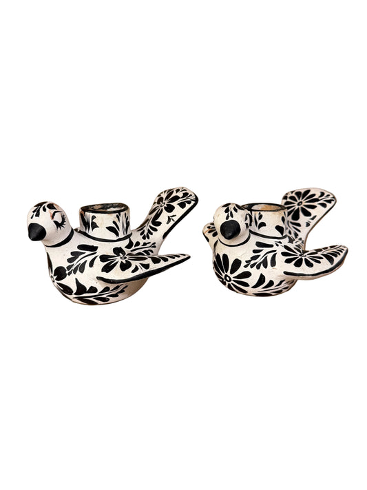 Mexican Folk Art Bird Candleholders