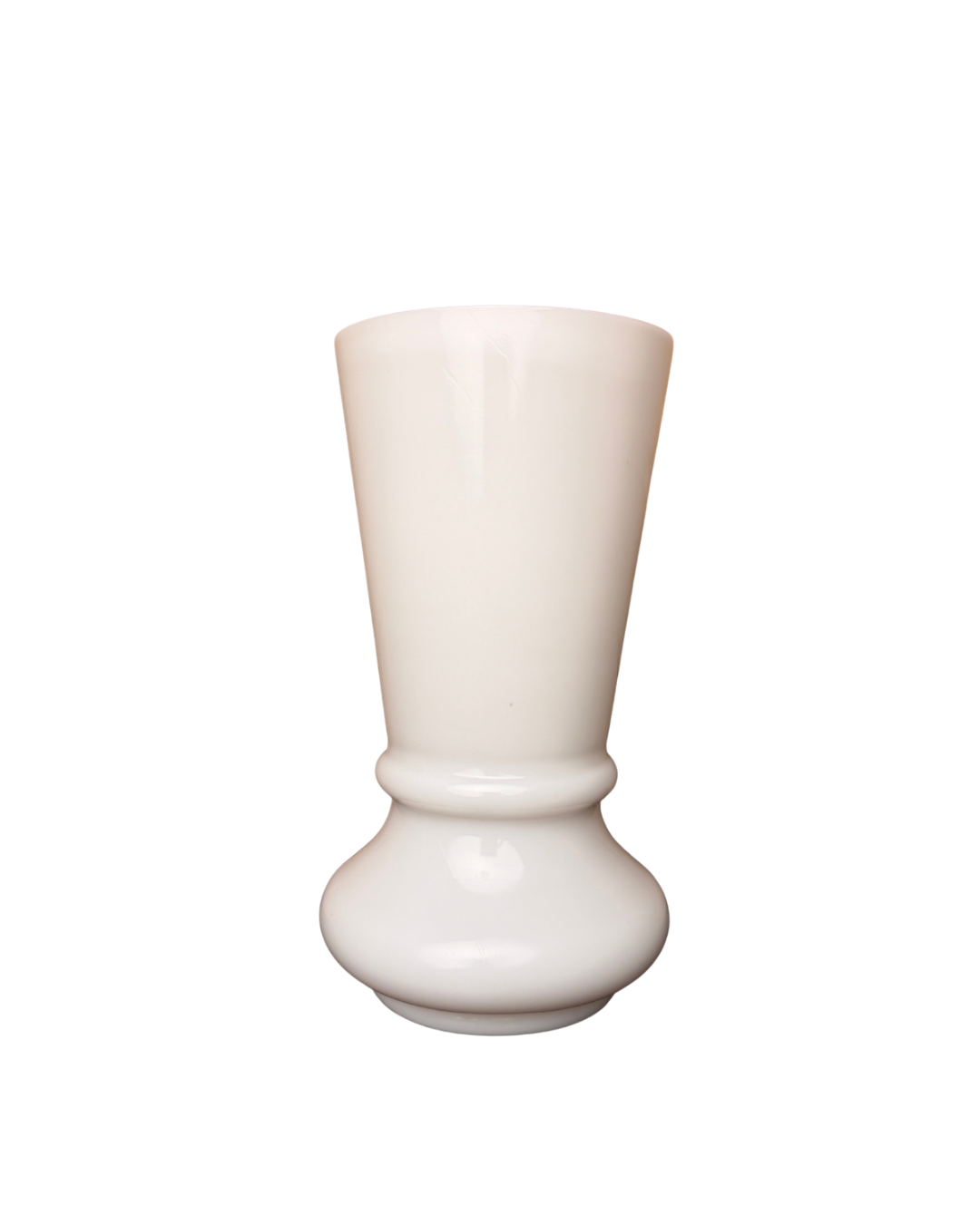 Vintage White Opaline Glass Vase
