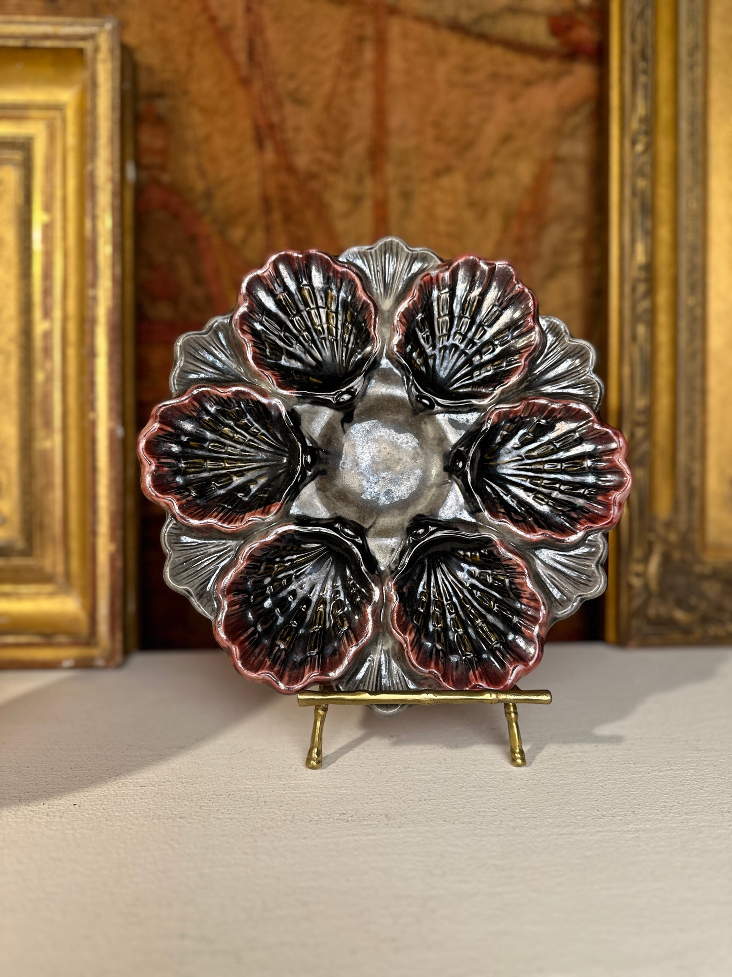 Antique Moody Oyster Plate