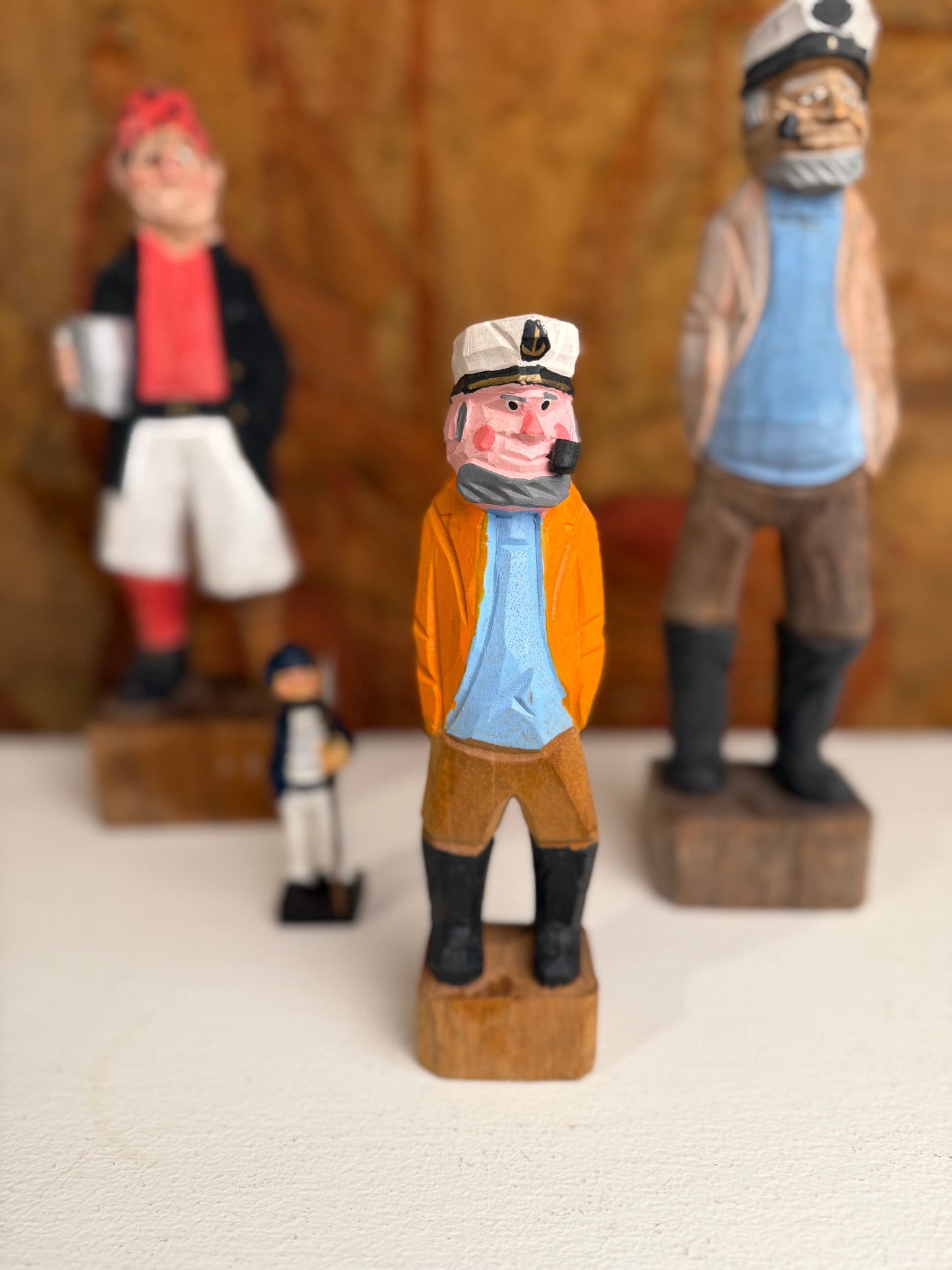 Vintage Hand Carved Seaman 8”