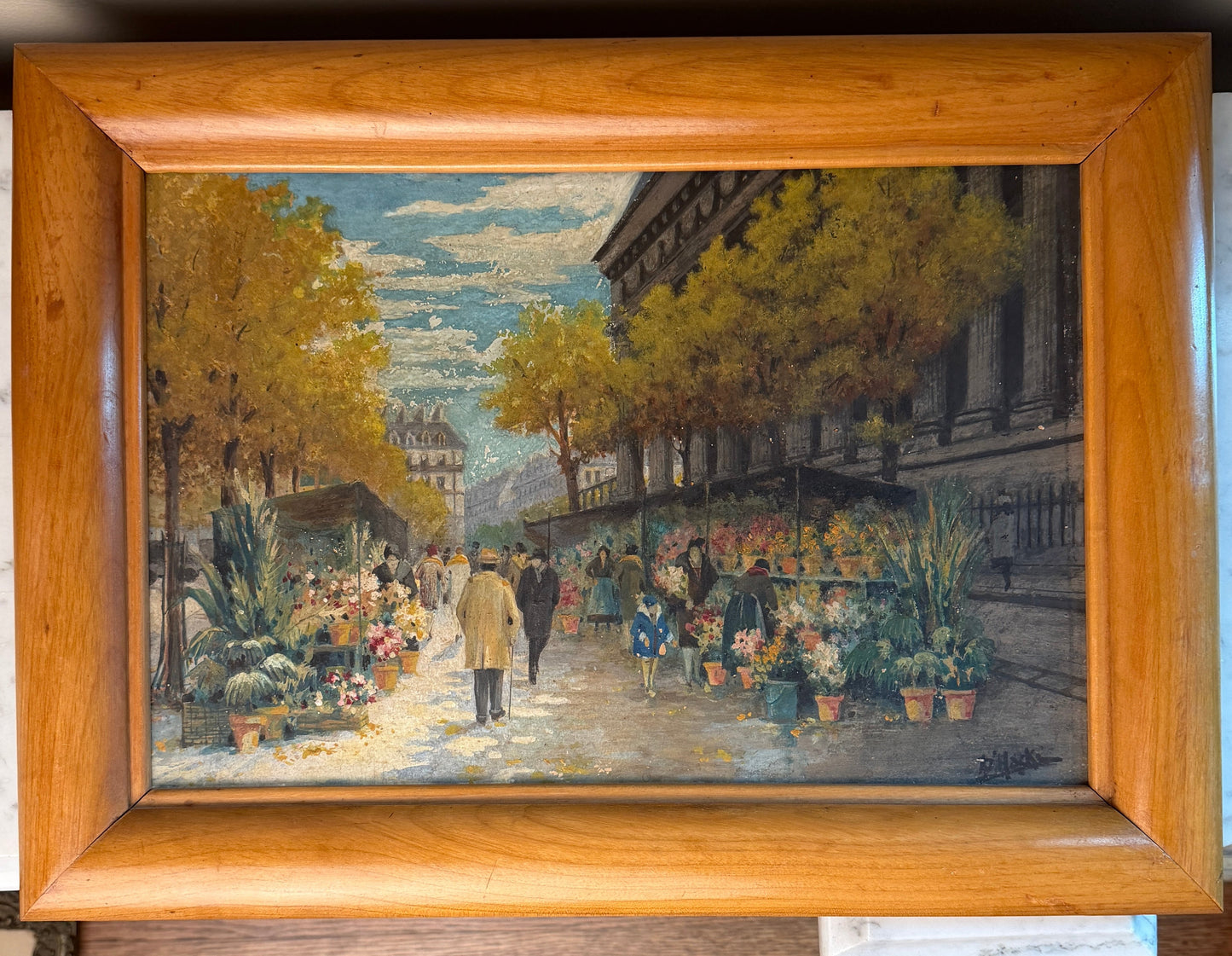 Parisian Flower Market Painting