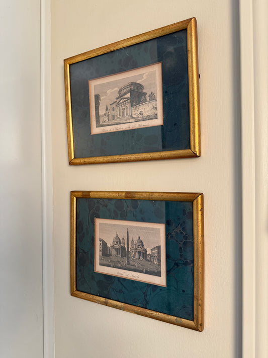 Pair of Italian Architectural Engravings