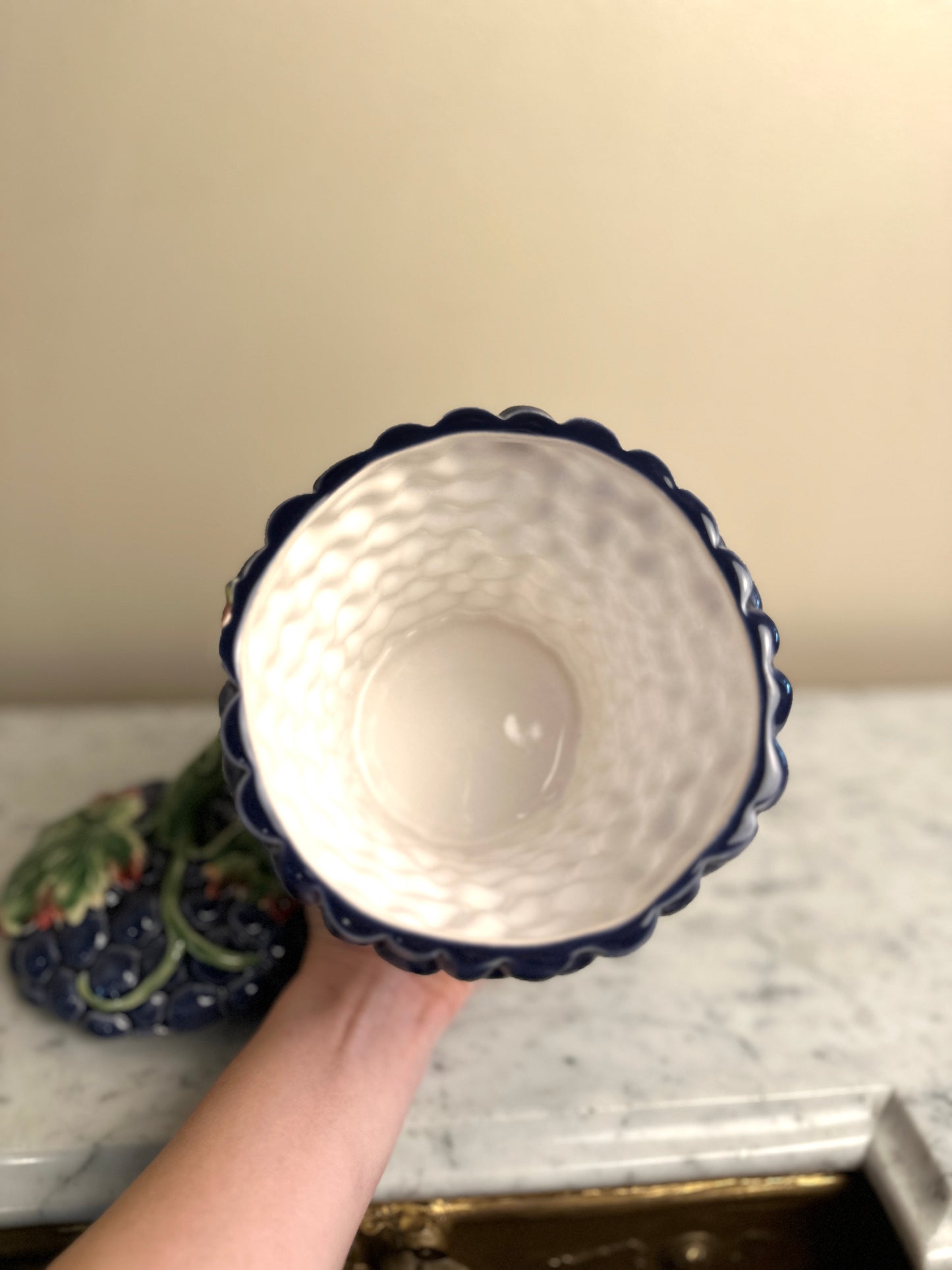Vintage Bordallo Pinheiro Grape Jar with Lid