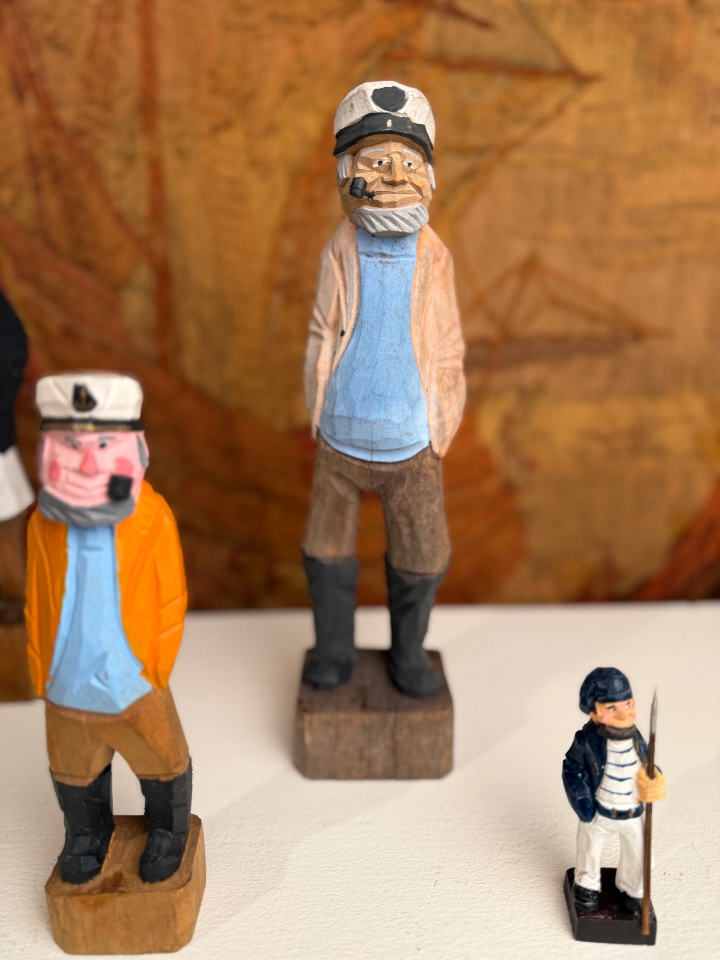 Vintage Hand Carved Seaman 12”