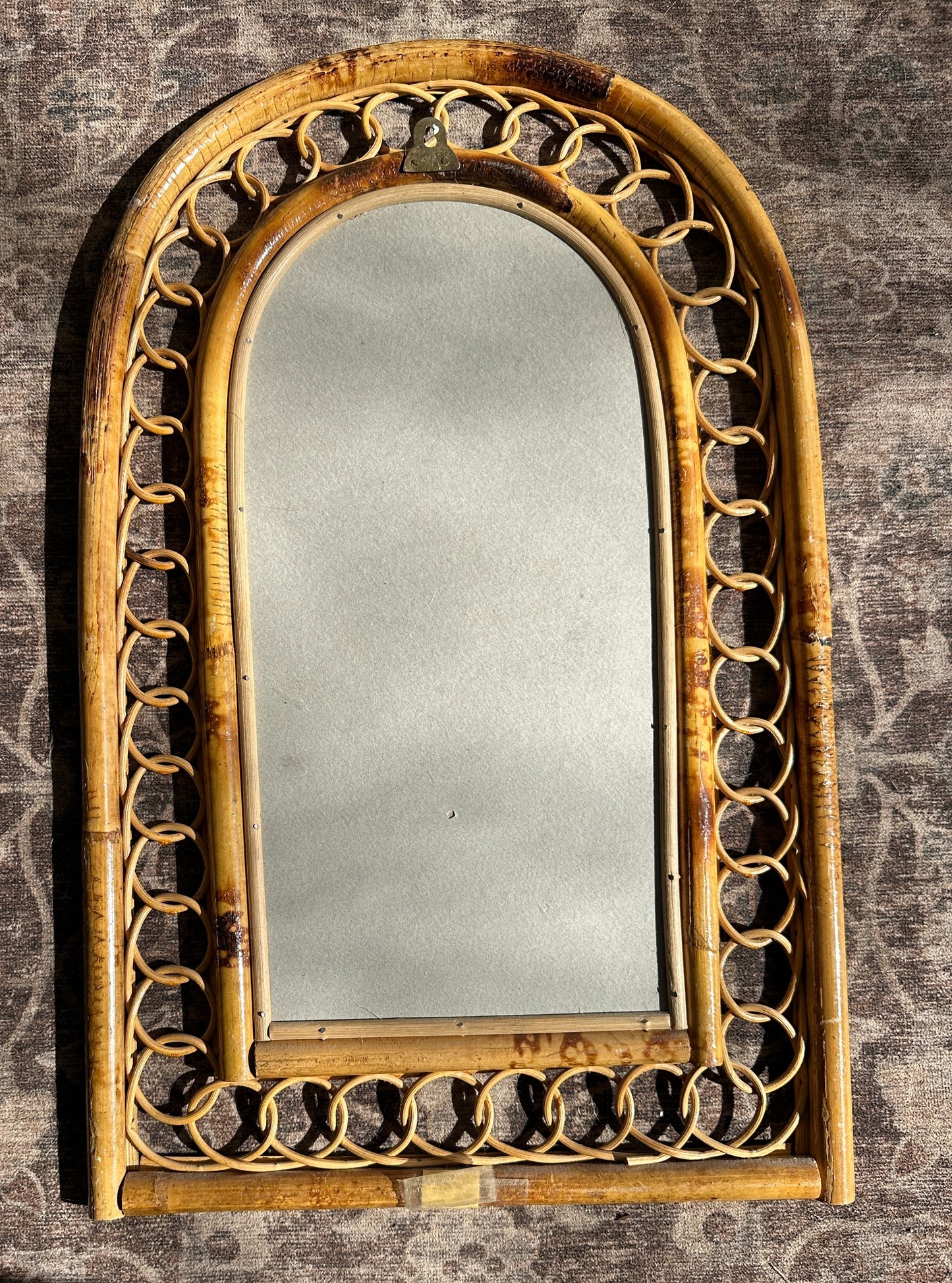 Vintage Bamboo Arch Mirror