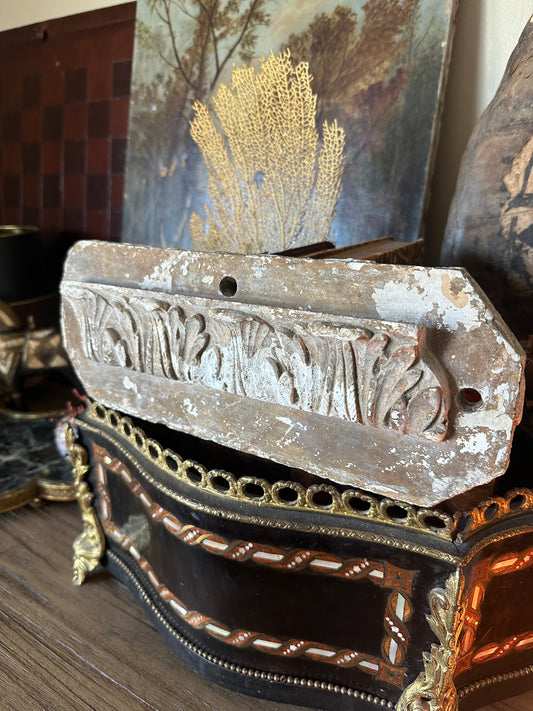 Antique Composition Architectural Fragment | Foliate Frame Appliqué