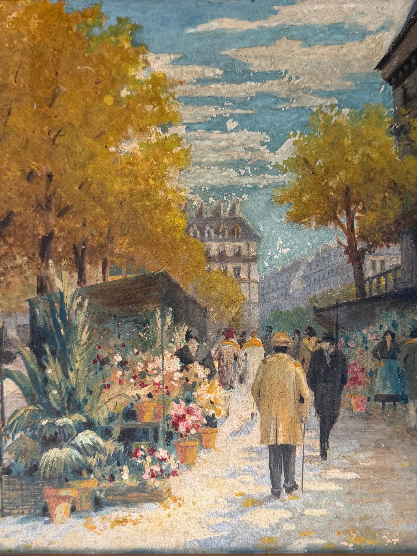 Parisian Flower Market Painting