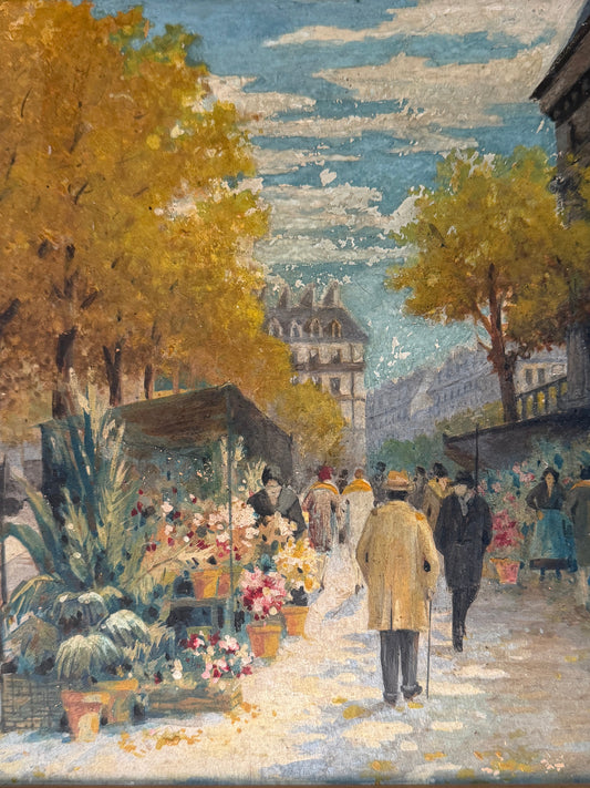 Parisian Flower Market Painting