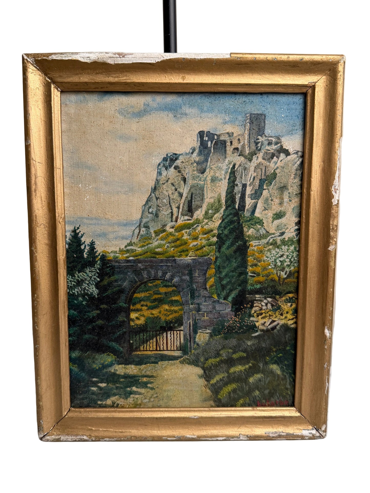 Italian Cliffside Painting