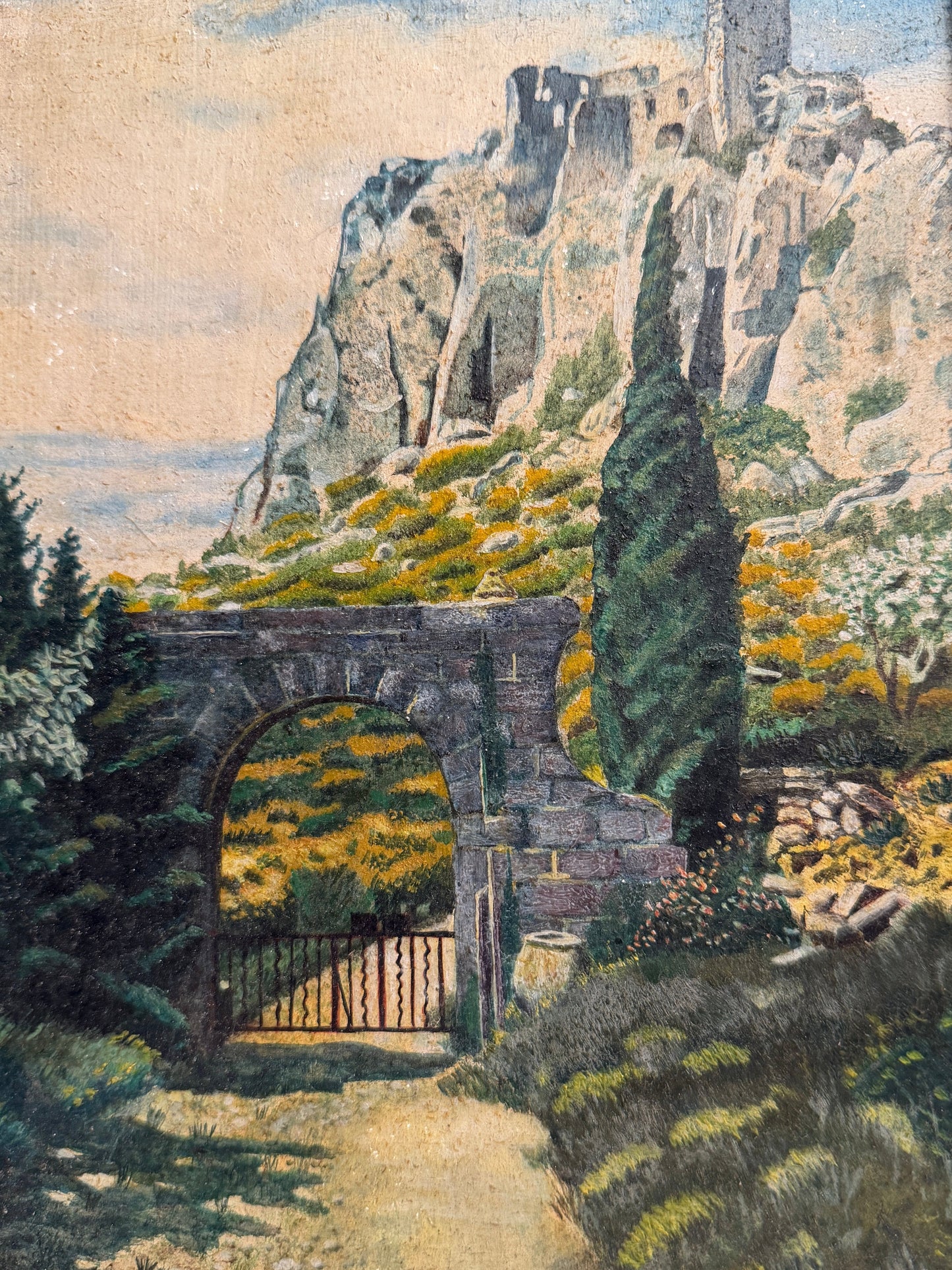 Italian Cliffside Painting