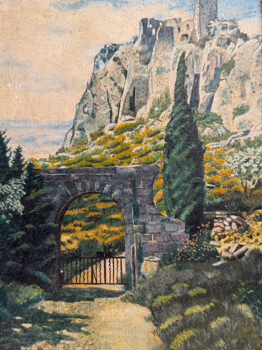 Italian Cliffside Painting