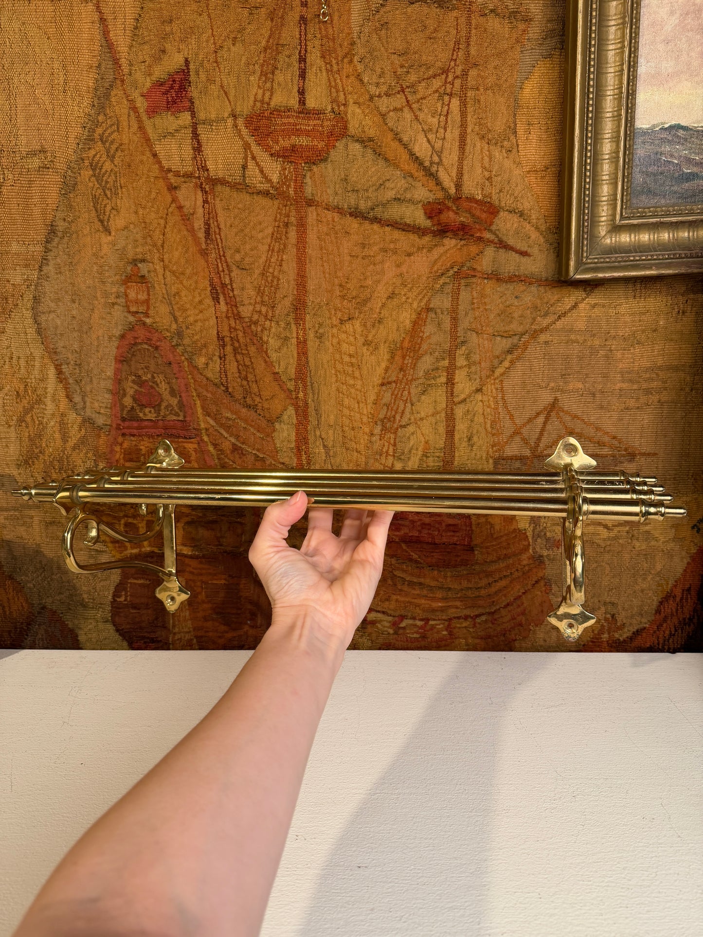 Brass Pullman Style Rack