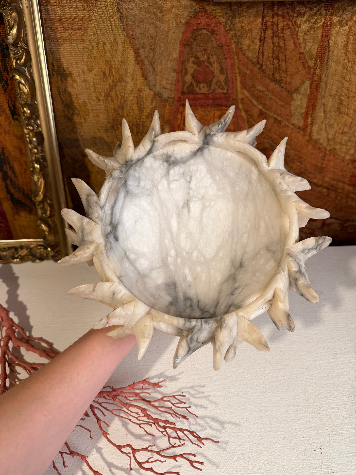 Vintage Alabaster Tazza