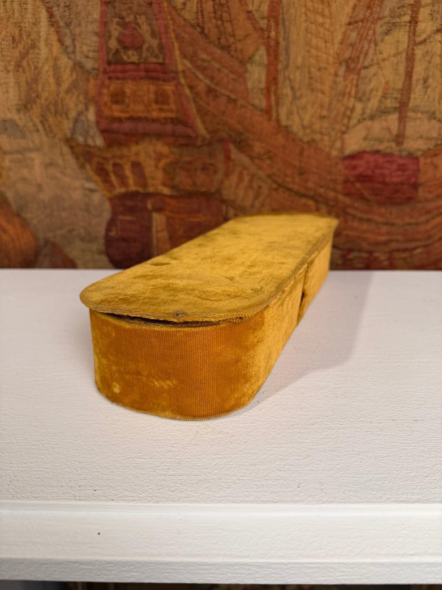 Vintage Gold Velvet Storage Box