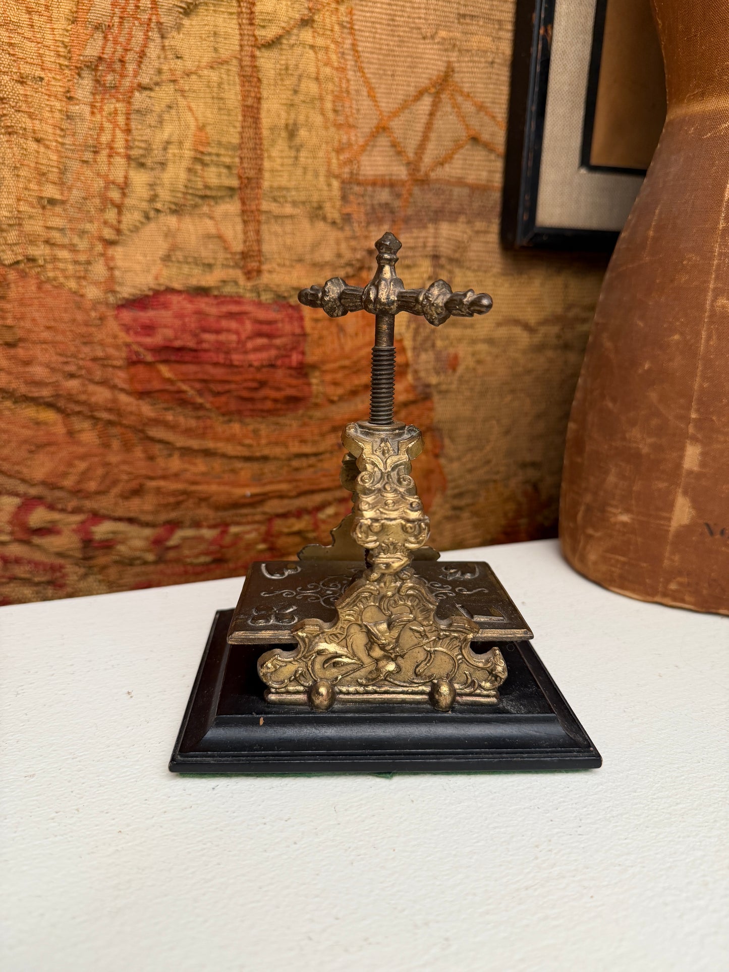 Vintage Brass Playing Card Letter Press