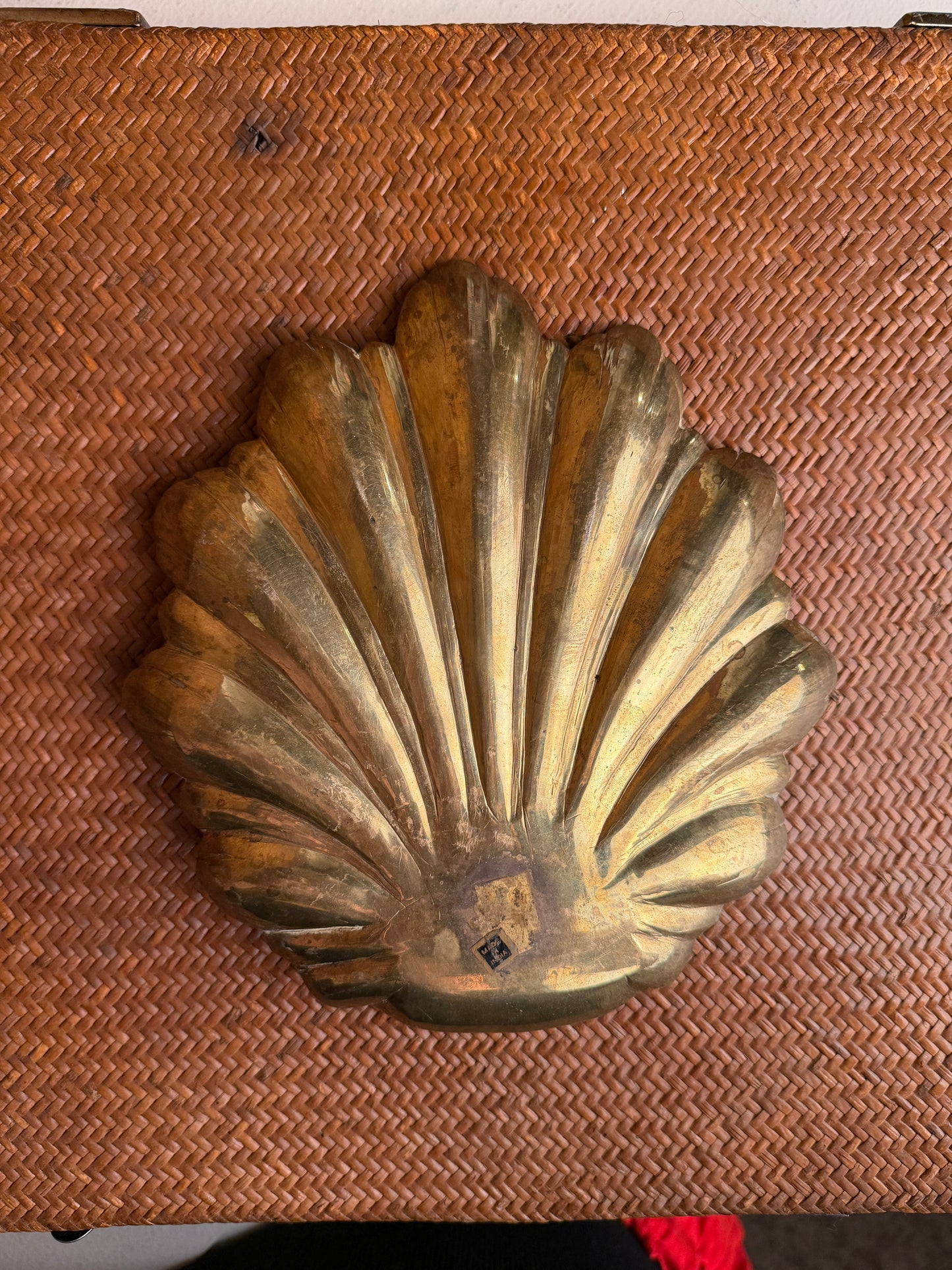 Vintage Brass Scallop Shell Dish