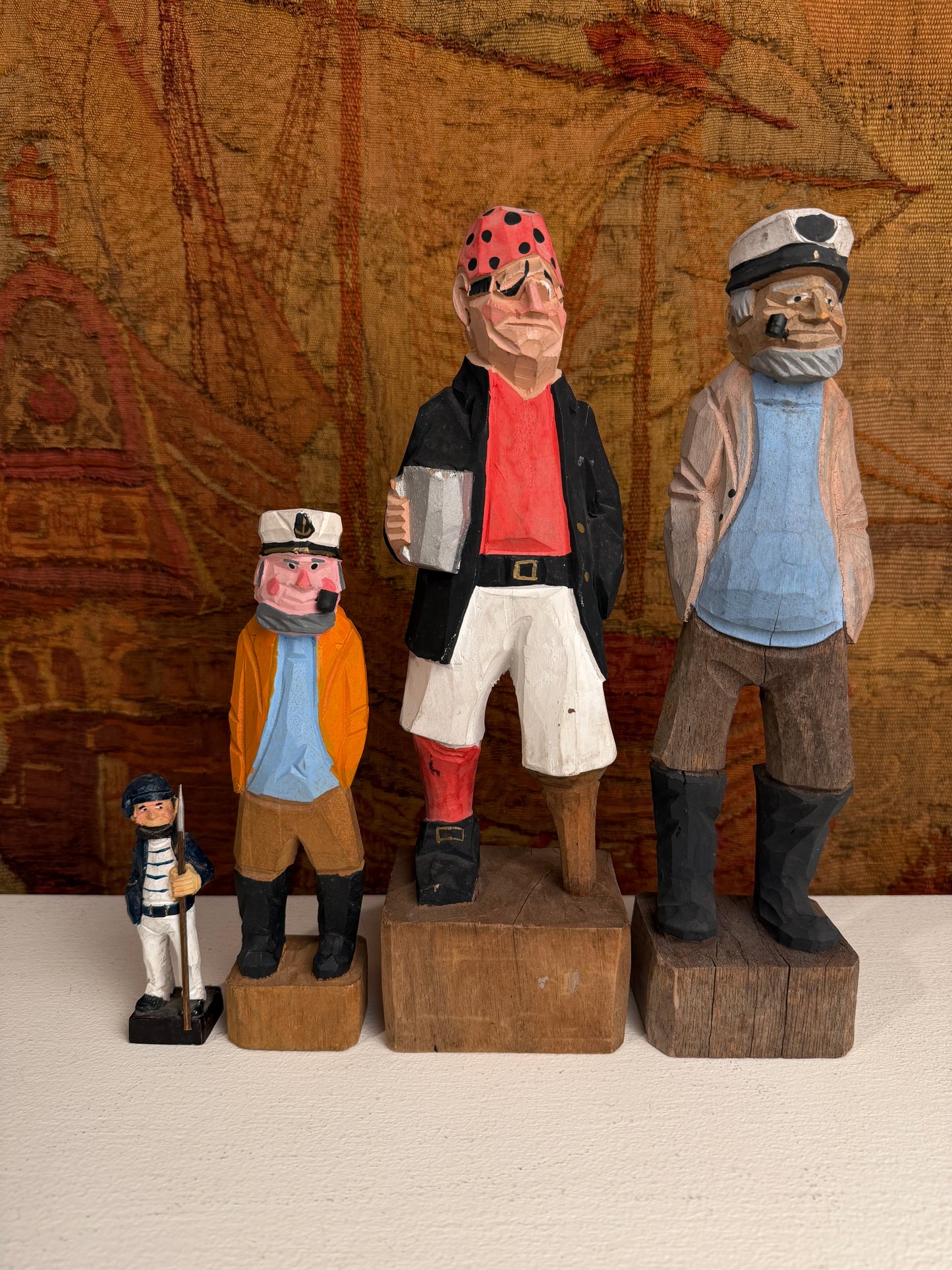 Vintage Hand Carved Seaman 12”