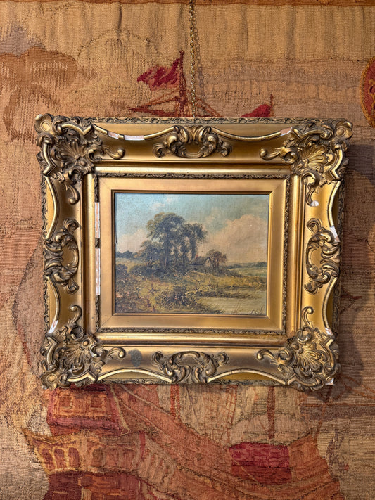 Antique Oil on Canvas Landscape by Edwin F. Cole