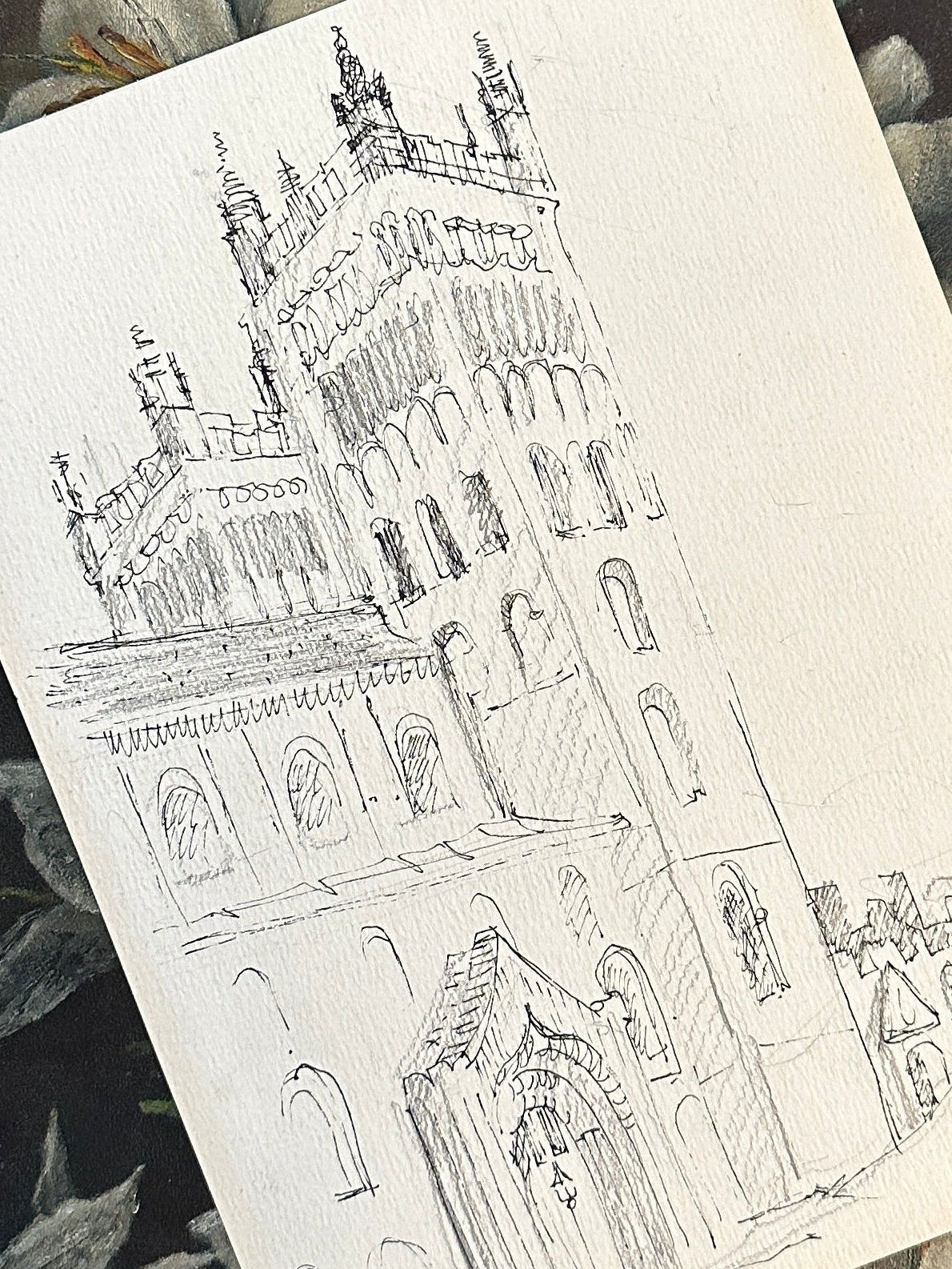 Vintage Castle Sketch