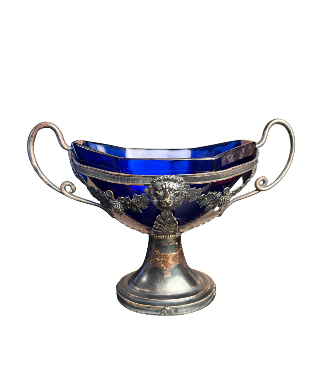 Silver-Plated Lion Head Compote