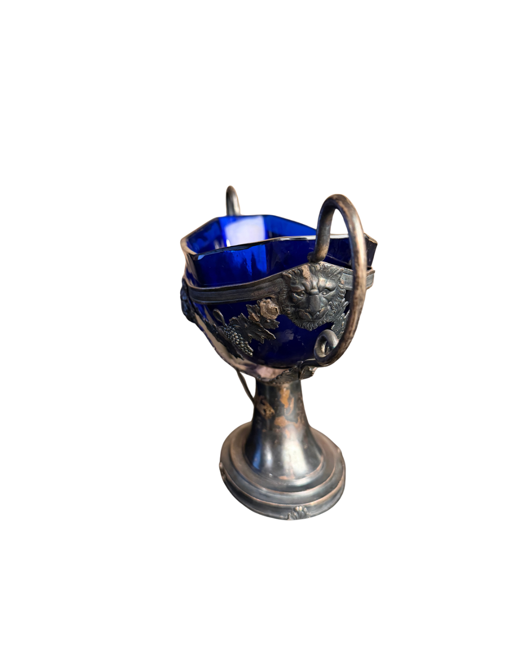 Silver-Plated Lion Head Compote