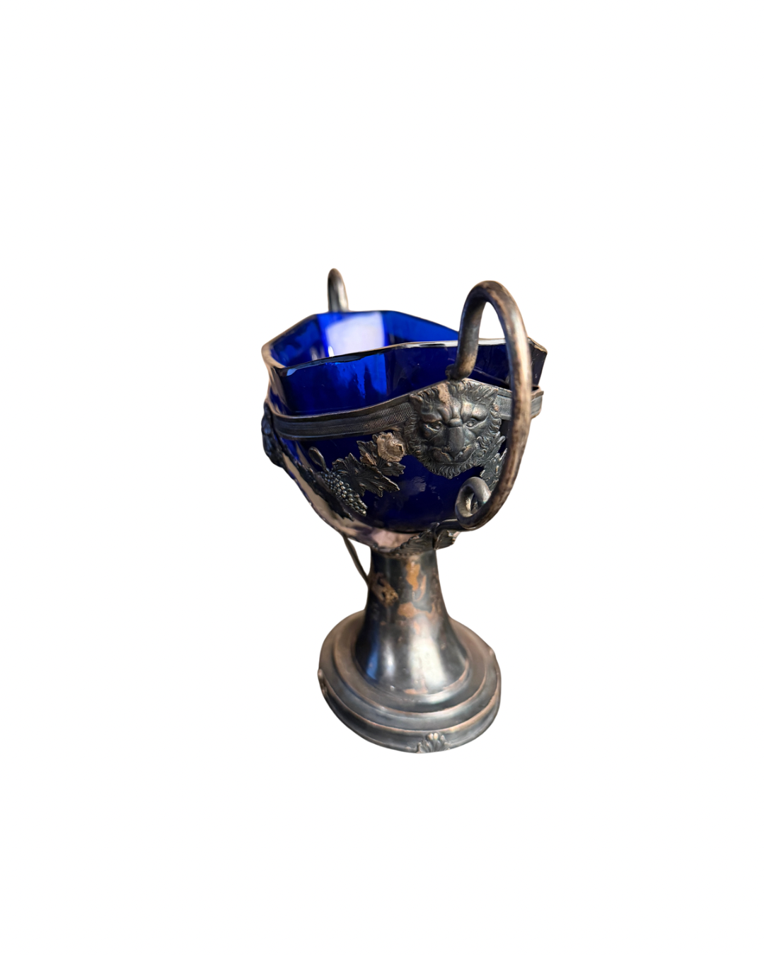 Silver-Plated Lion Head Compote