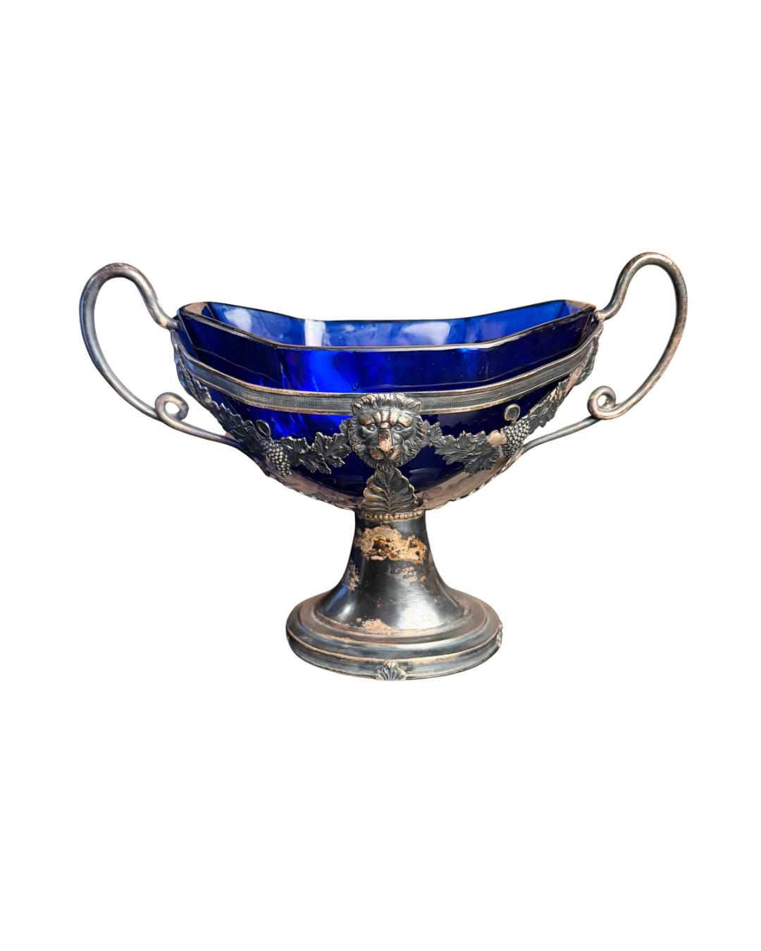 Silver-Plated Lion Head Compote