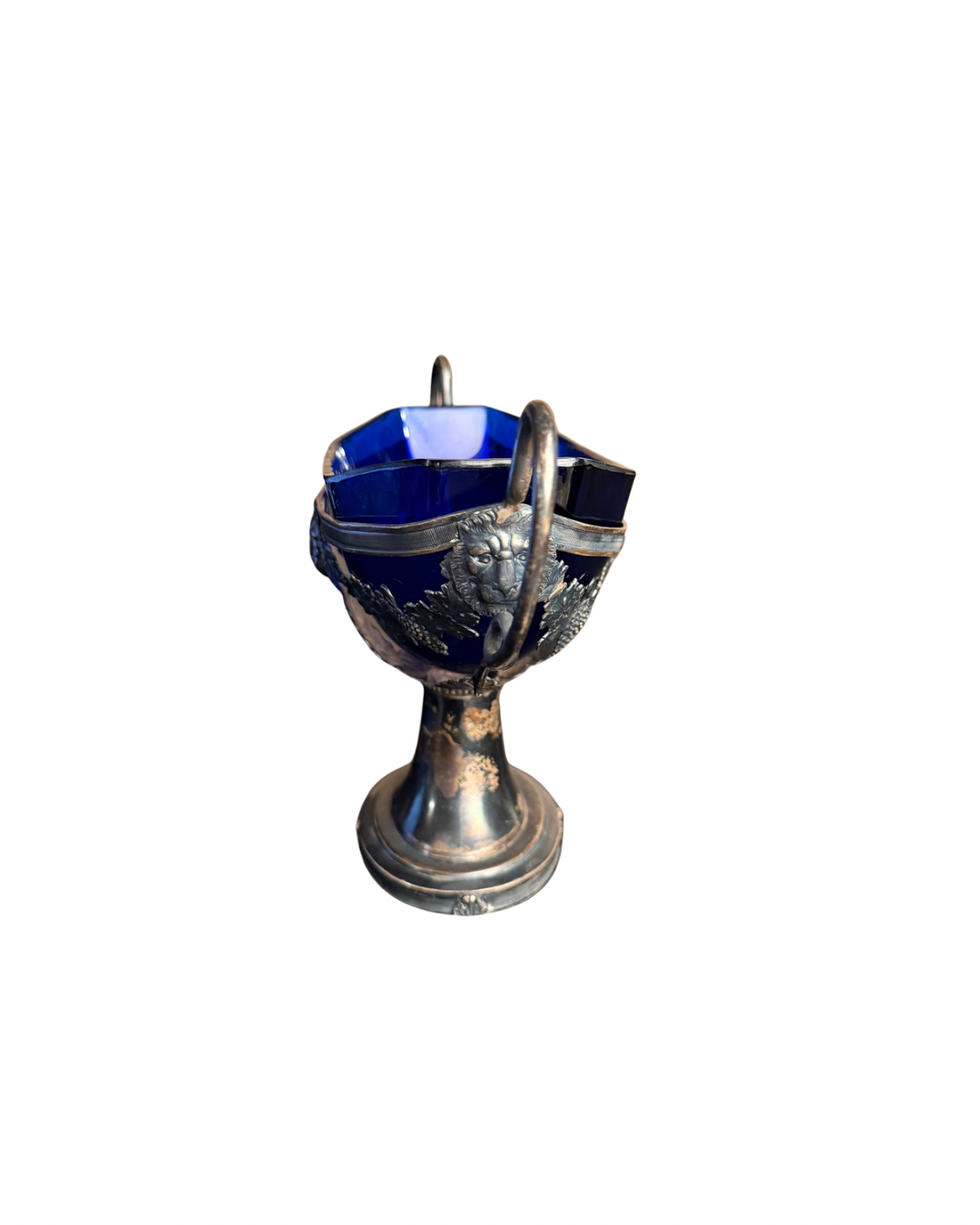 Silver-Plated Lion Head Compote