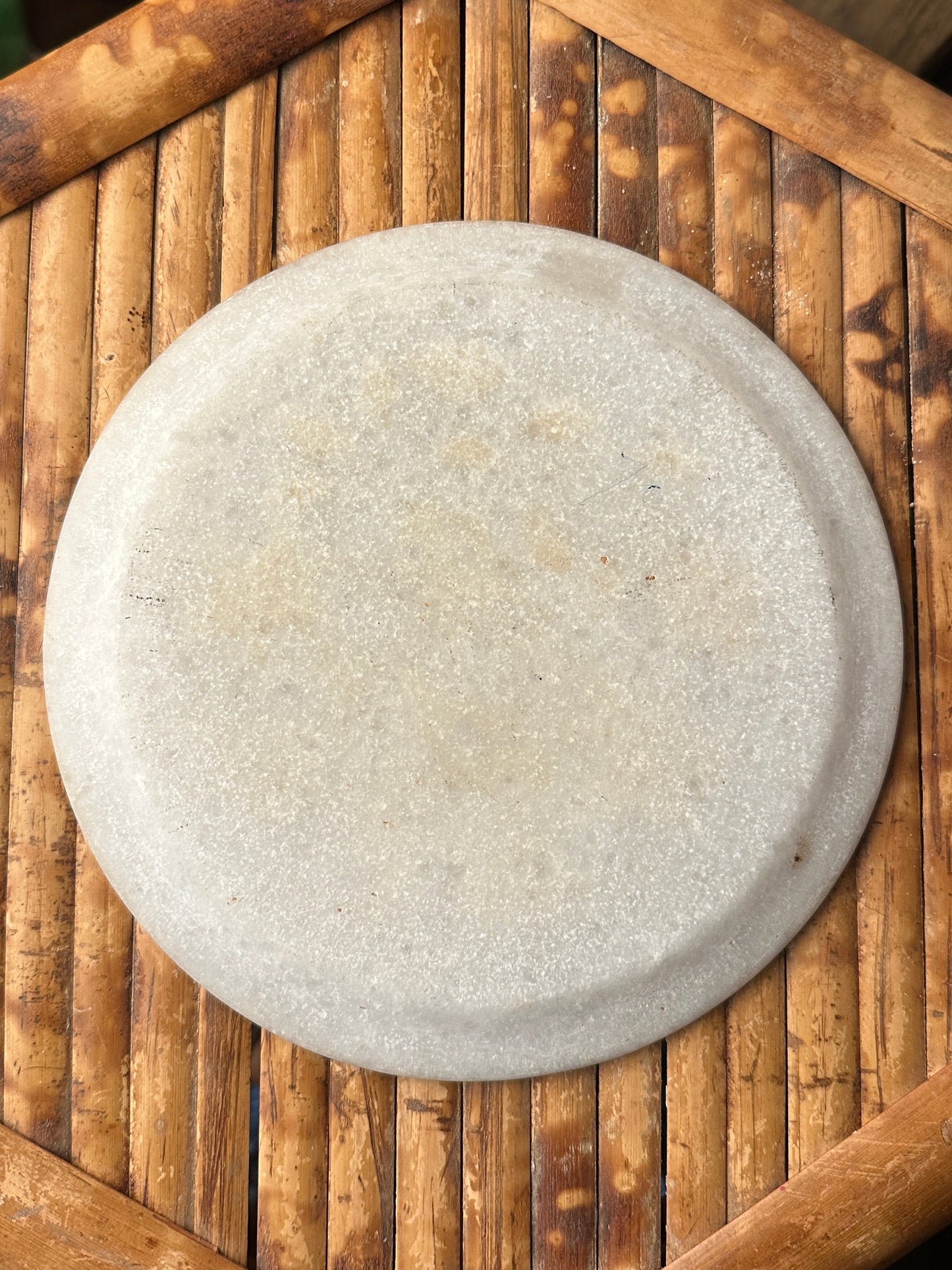 Vintage Stone Inlay Floral Plate