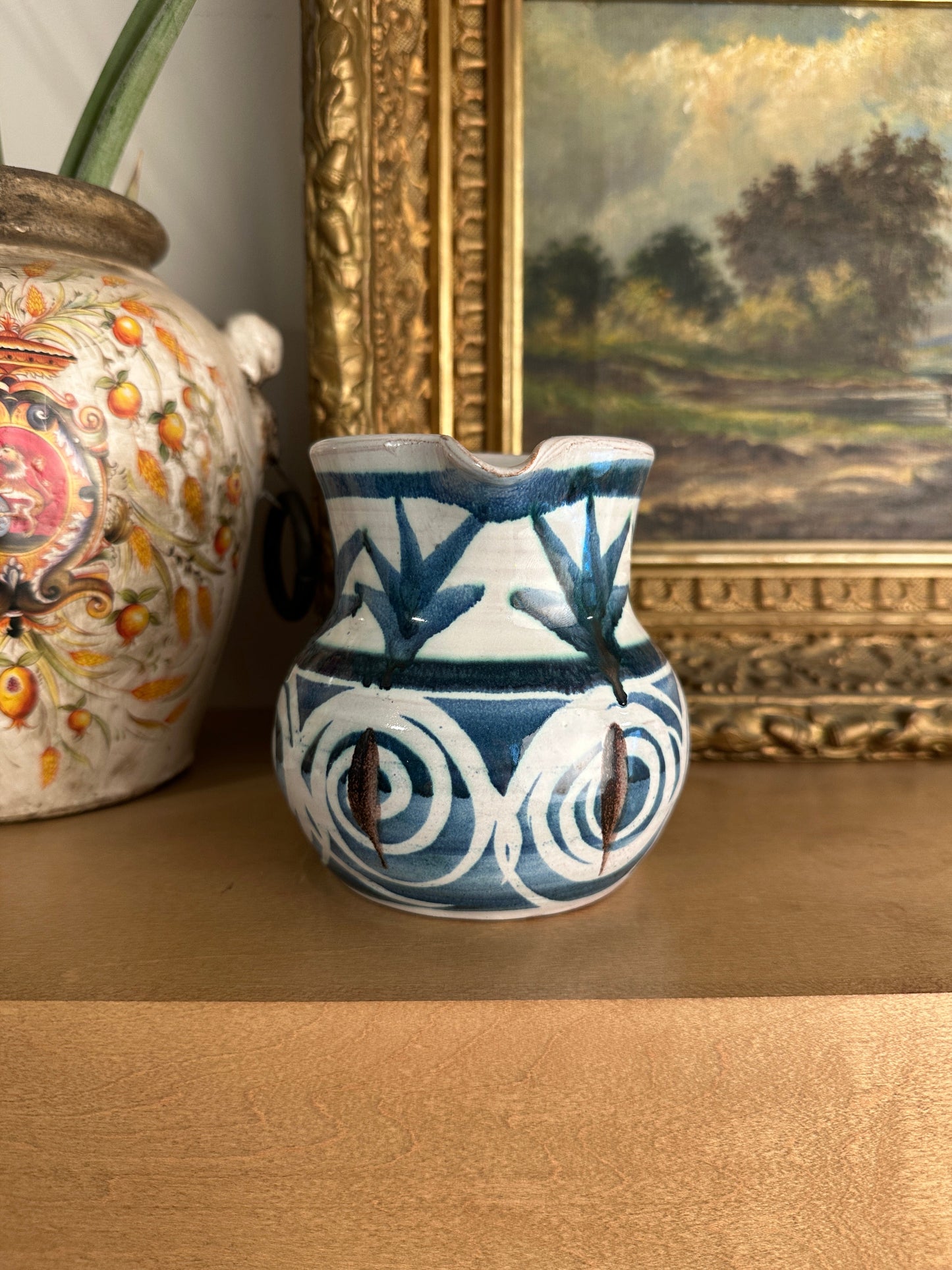 Hand-Painted Studio Pottery Jug