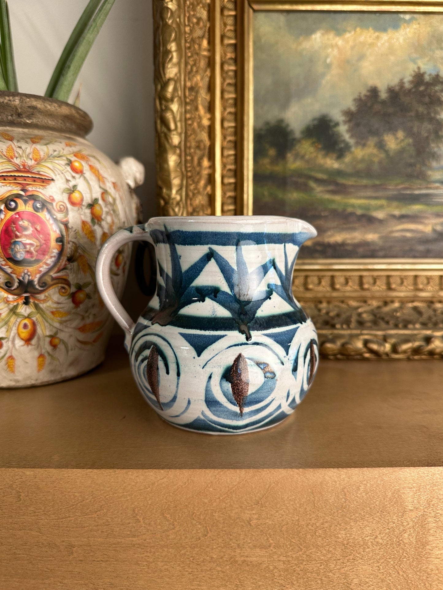 Hand-Painted Studio Pottery Jug