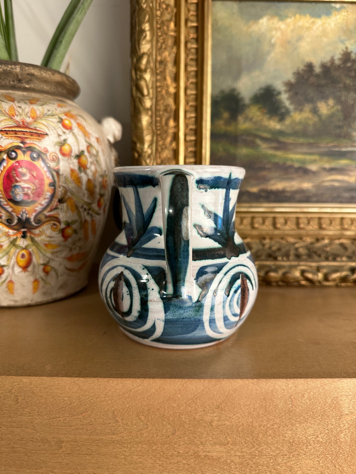 Hand-Painted Studio Pottery Jug