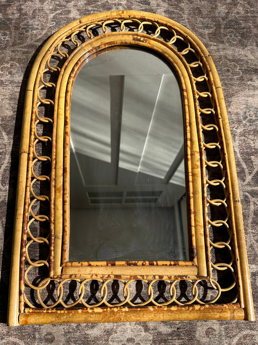 Vintage Bamboo Arch Mirror
